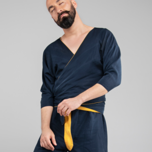 Blusa Fardela azul y amarilla